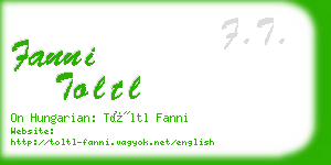 fanni toltl business card